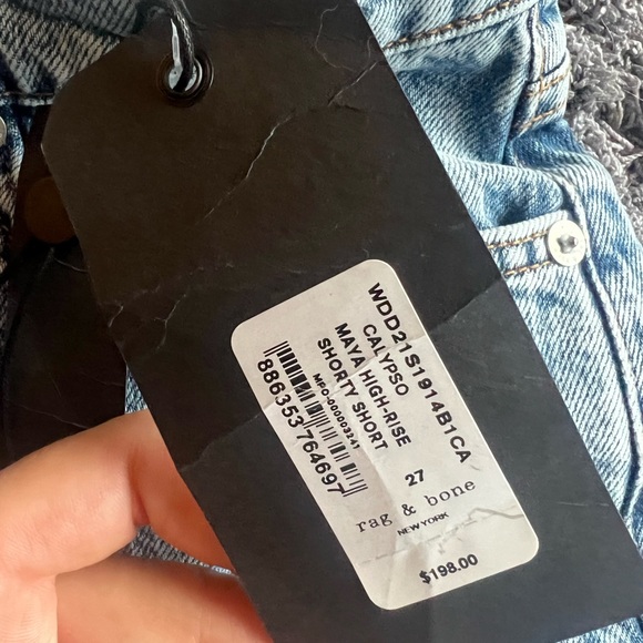 Rag and Bone Maya High-Rise Shorty Short - Picture 3 of 4